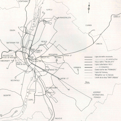 Budapest metró térkép, 1978